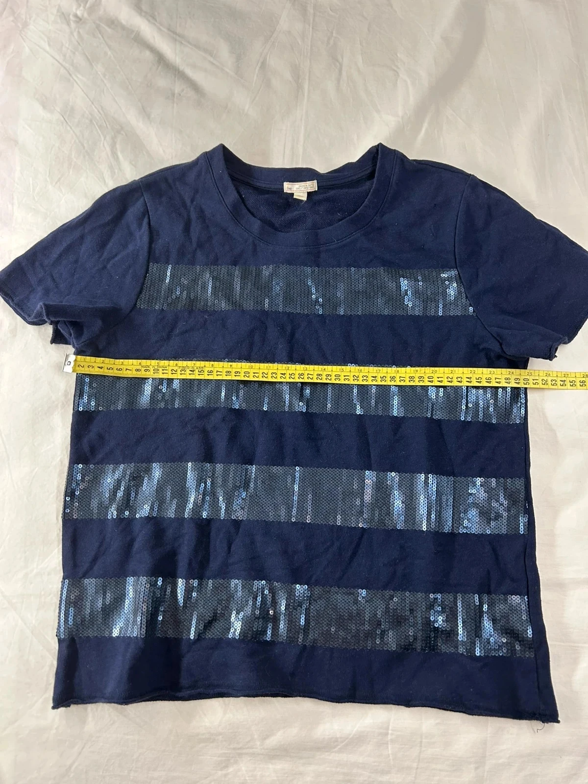 Camiseta azul marino vintage de Gap con lentejuelas – photo 6